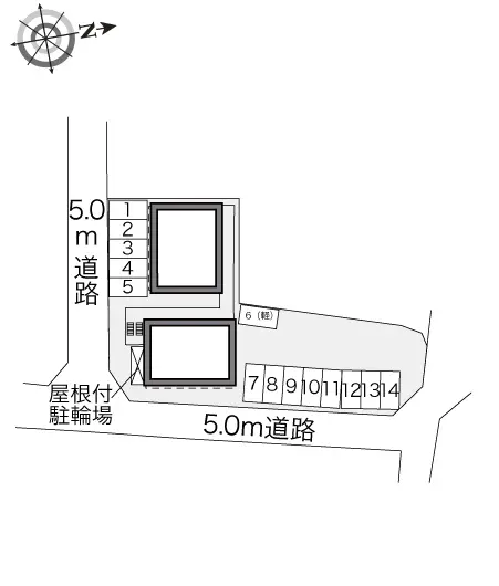 ★手数料０円★山口市大内御堀　月極駐車場（LP）